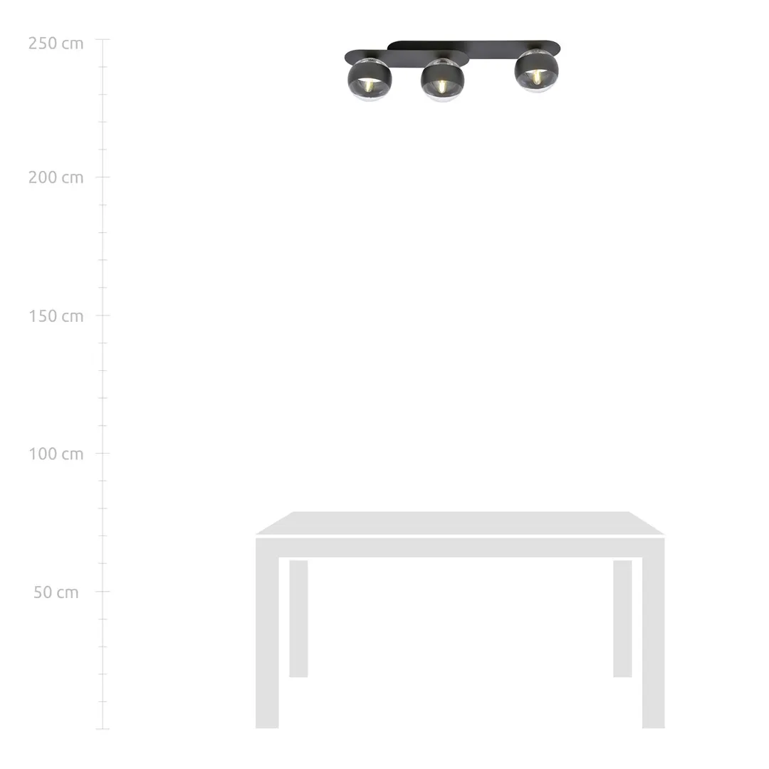 Lampa sufitowa PLAZA Czarny 1121/3 - 1121/3