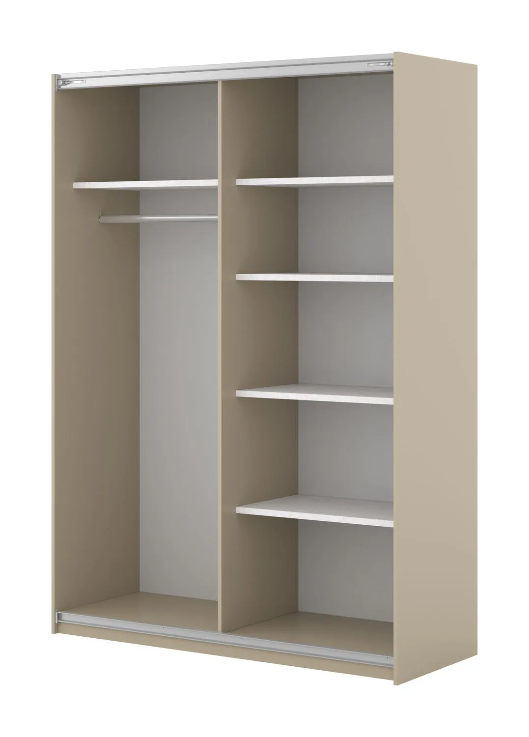 Szafa 2-drzwiowa z lamelami NIVA 150cm beżowa — zdjęcie 2
