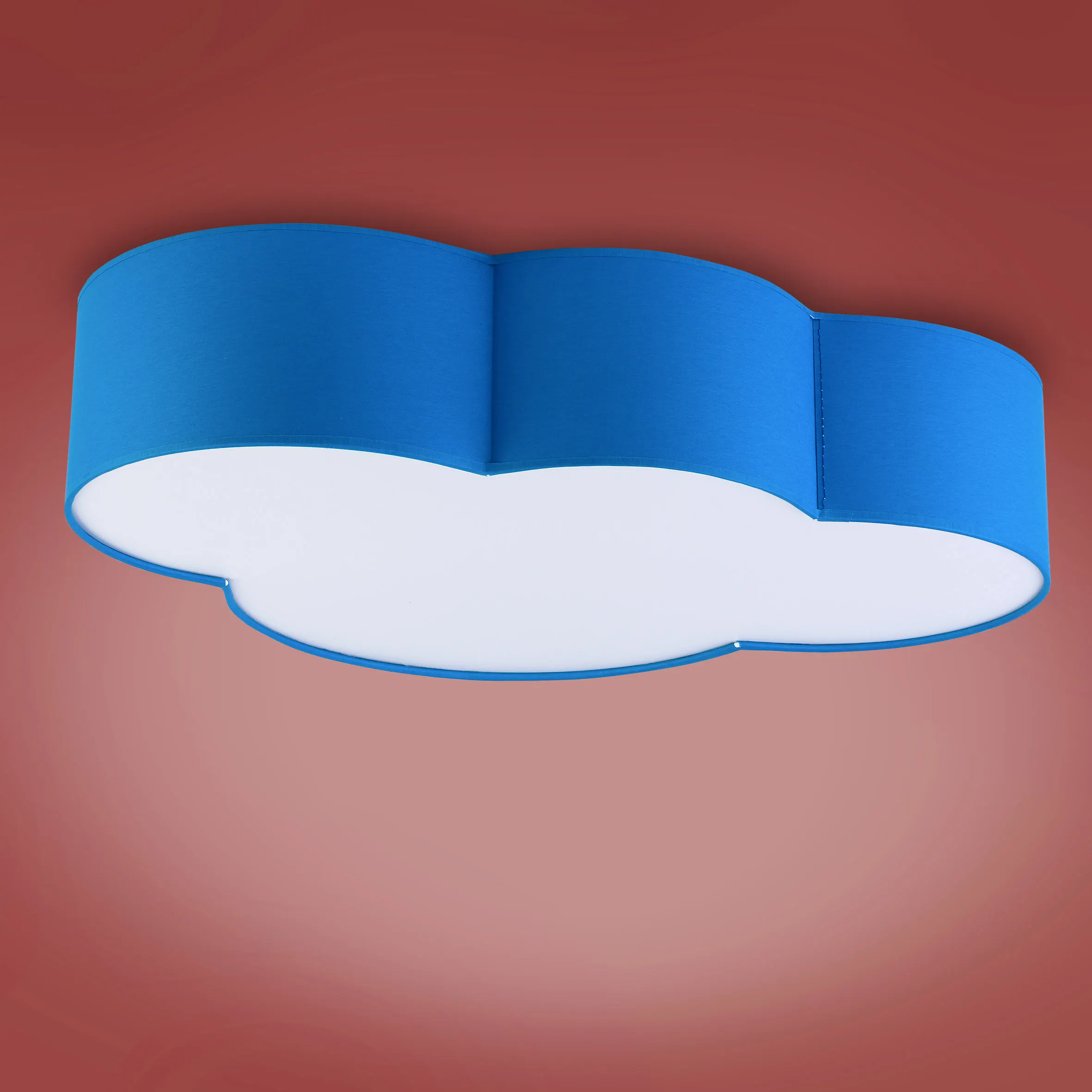 Lampa sufitowa CLOUD niebieska z tkaniny w kształcie chmury 62x45x13cm - TK_1534