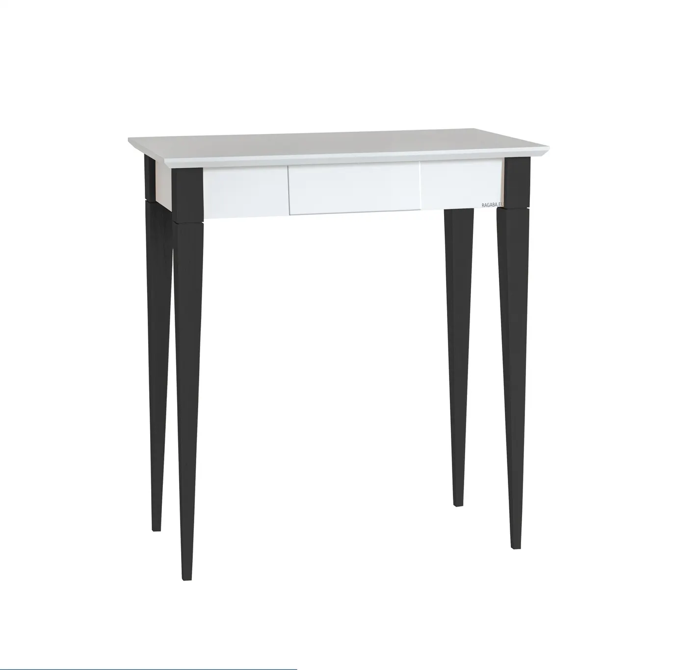 Biurko z szufladą MIMO 65x40 biały blat/czarne drewniane nogi