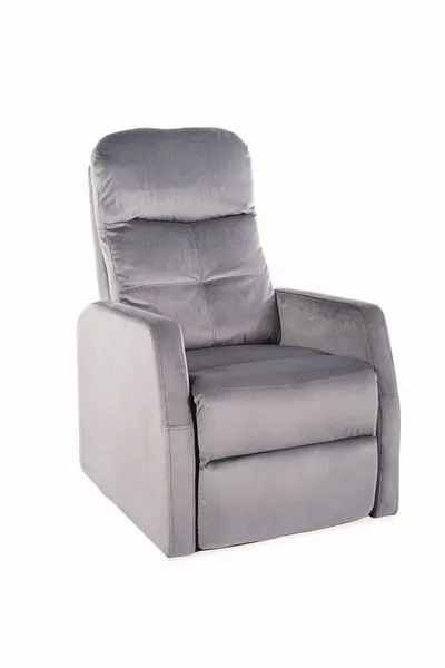 Fotel rozkładany ARES VELVET aksamitny szary 14