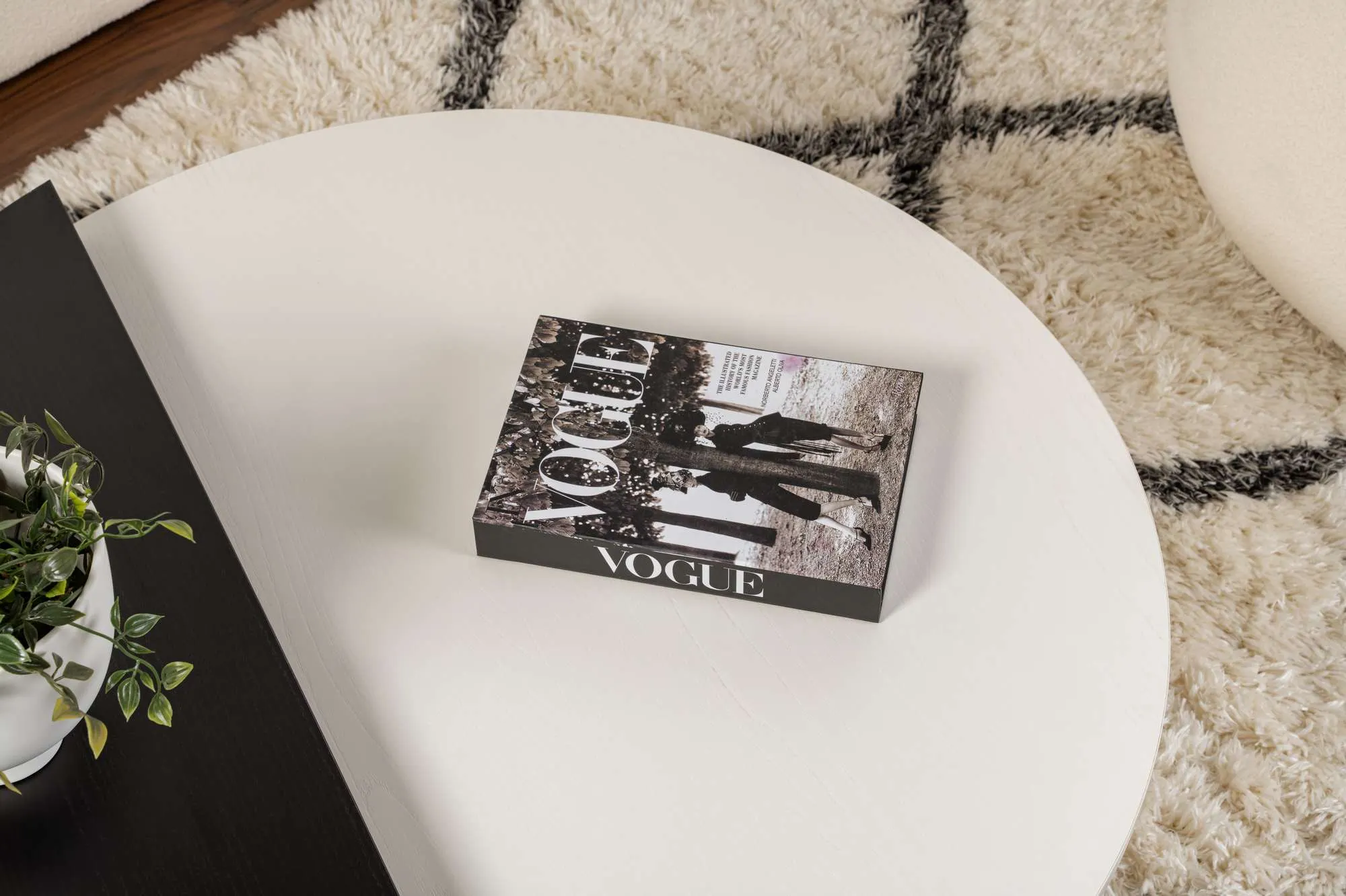 Stolik kawowy ORION 2-elementowy 90x90 czarny biały efekt drewna - ASI_353NRD1121