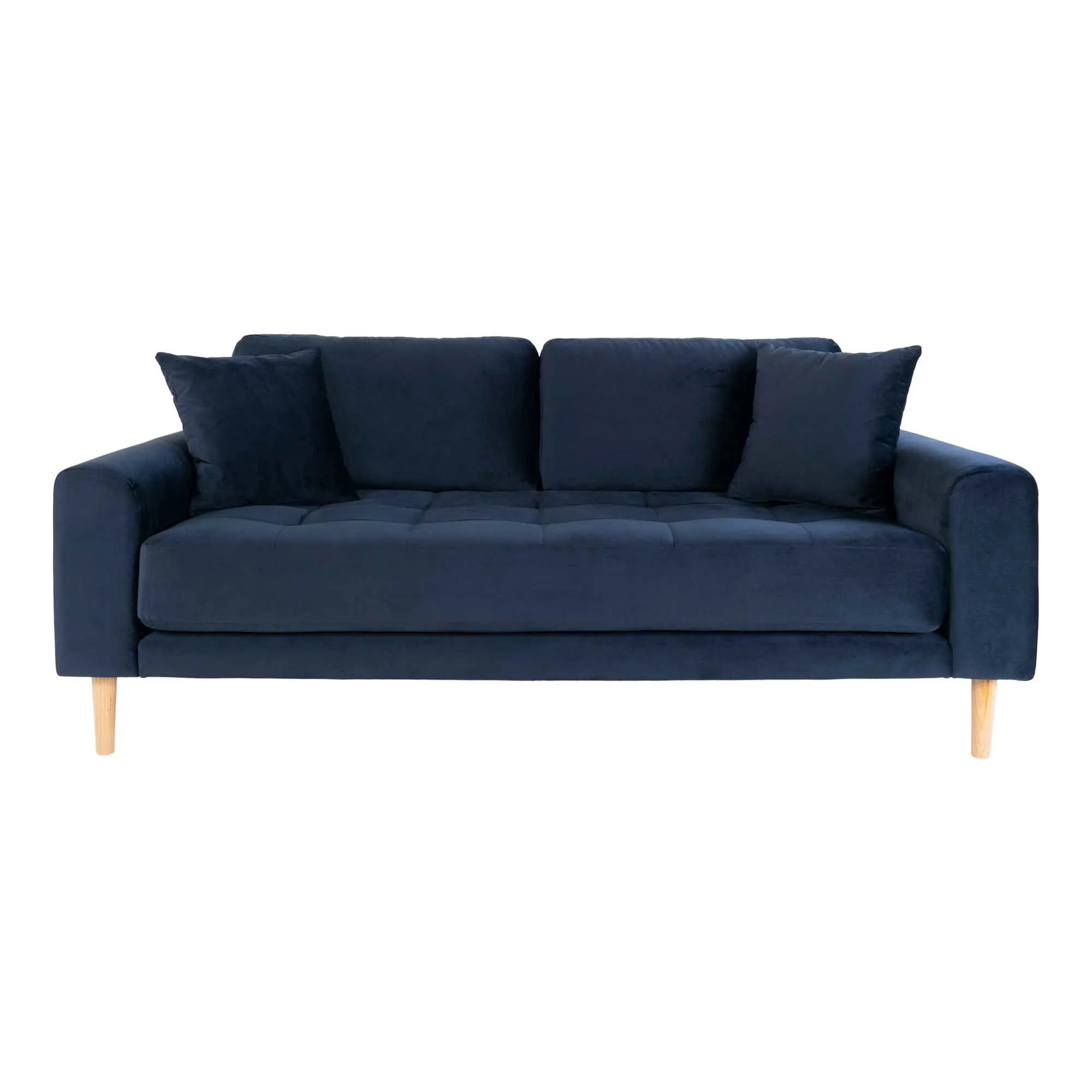 Sofa wypoczynkowa LIDO 2,5-osobowa 180 cm - ciemnoniebieski, naturalny - 1301433