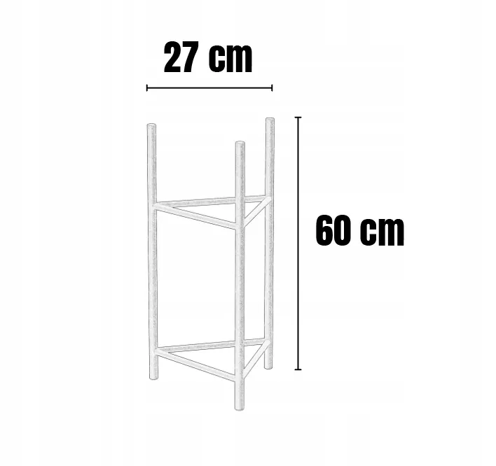 Kwietnik-stojak na donice metalowy LIZIO L czarny - LD_TZ000142
