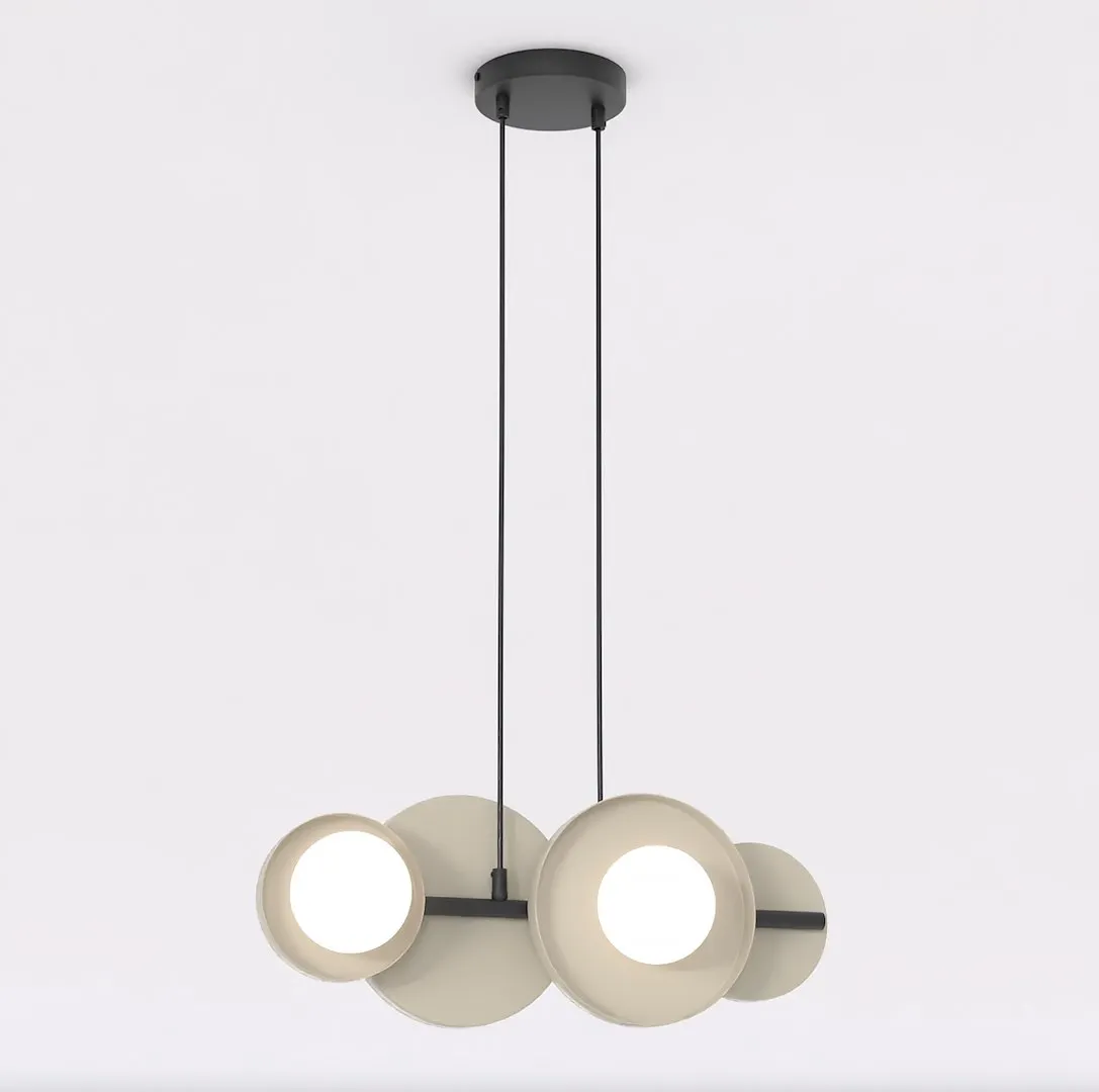 Lampa wisząca metalowa MODEL 4 beżowa