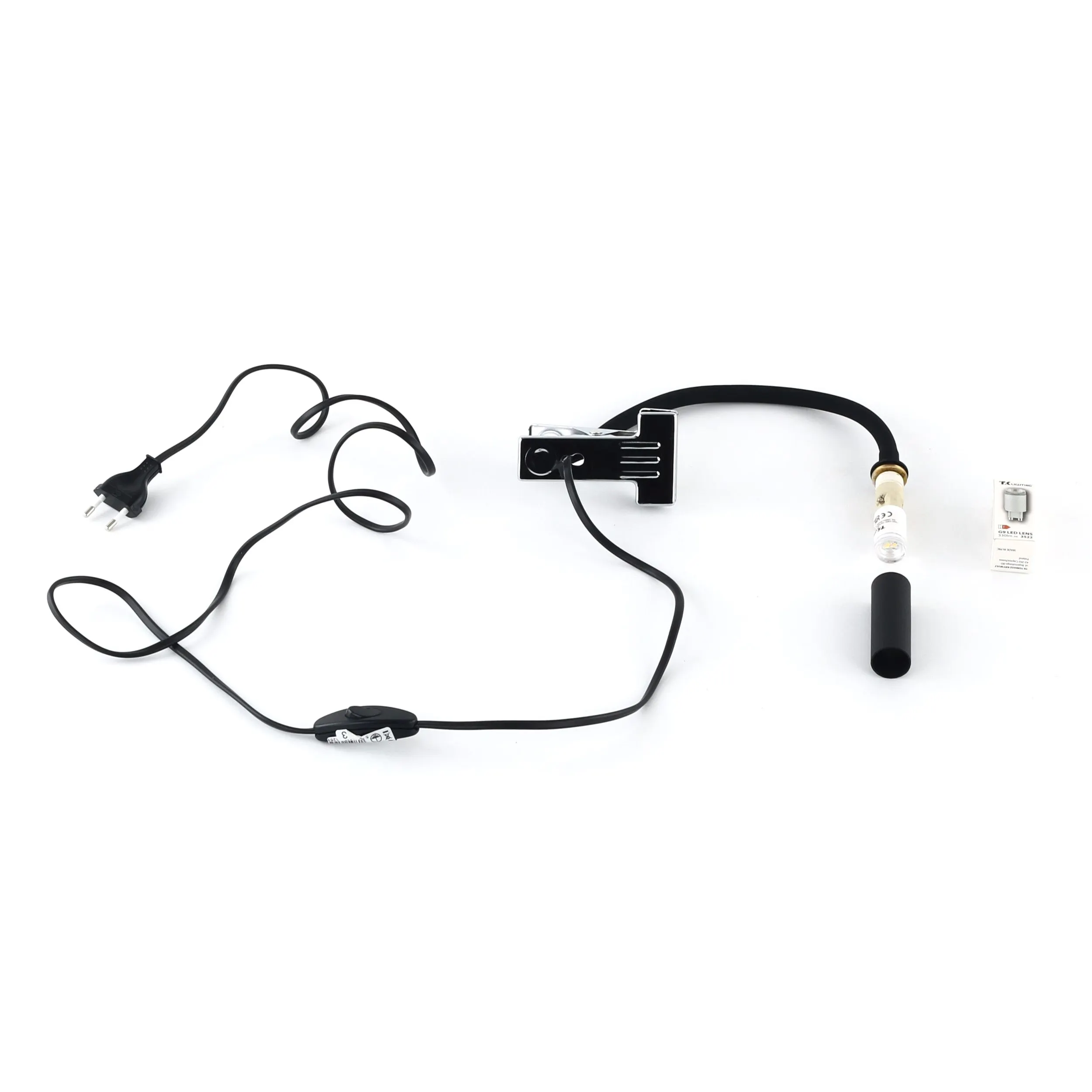 Kinkiet LAGOS czarny regulowany na klipsie 30x27cm - TK_16025