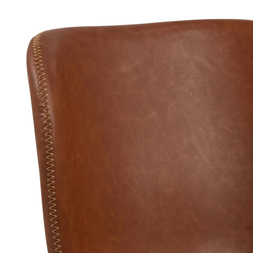 Krzesło tapicerowane DOREN ekoskóra- brązowy (zam. błyskawiczny), czarny ( zestaw 2 sztuk ) - H000019037