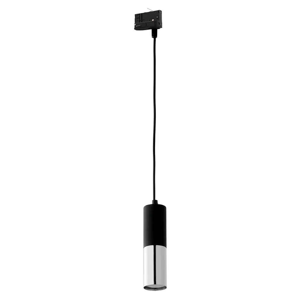 Lampa listwowa wisząca TRACER czarna z chromowanym elementem 120x5cm