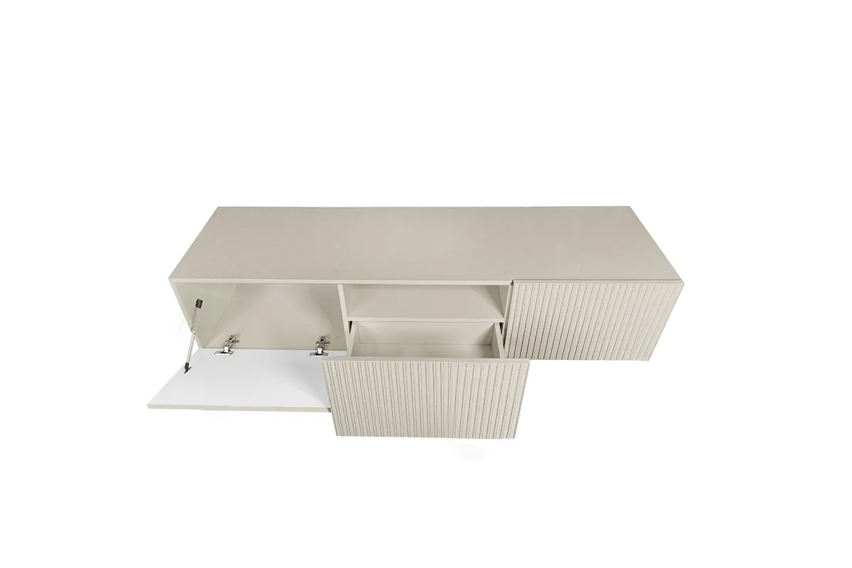 Szafka RTV NICOLE 150 z szufladą - kremowa - wisząca - B_55551