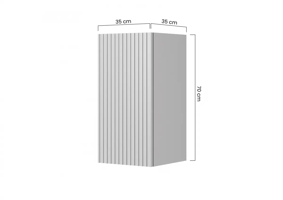 Słupek łazienkowy NICOLE 70 1D - czarny mat - B_149143