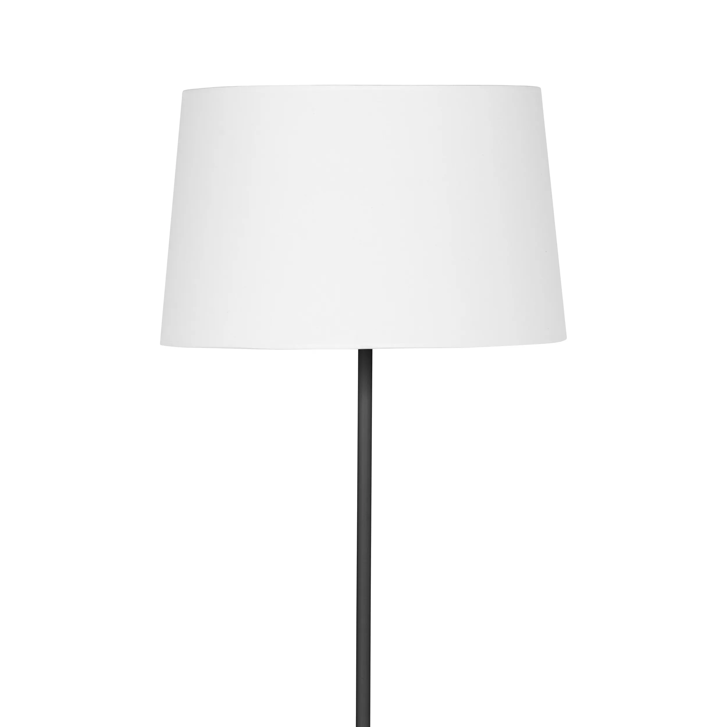 Lampa podłogowa MAJA czarna z białym klasycznym kloszem 148x45cm - TK_5547