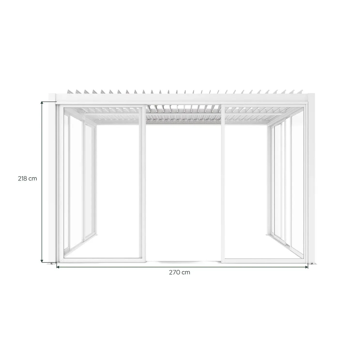 Drzwi przesuwne S8 LUXE 270x218cm do pergoli 3m białe Esti&Esta — zdjęcie 14