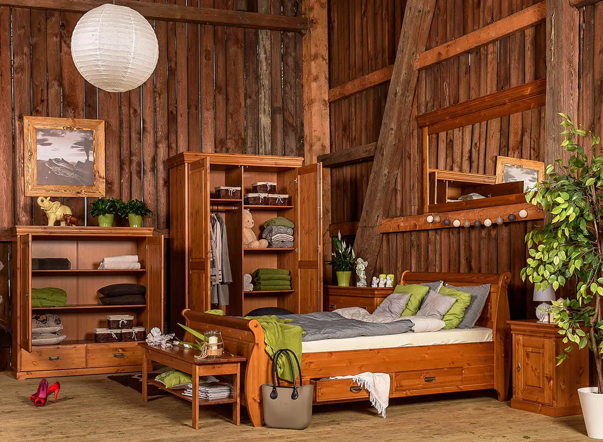 Szafka nocna sosnowa Toskania Kolor: bejca - PL2039