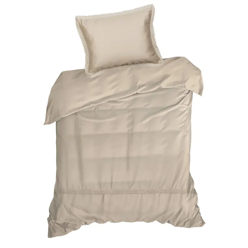 KOMPLET POŚCIELI RETRO 6 160 X 200 CM BEŻOWY - EU_452773