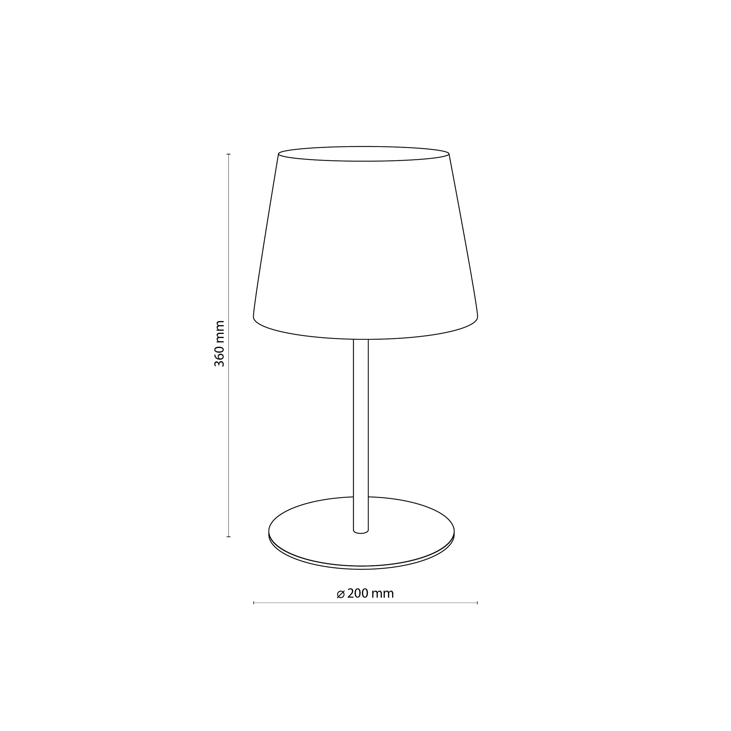 Lampka nocna MAJA czarna 36x20cm - TK_2936