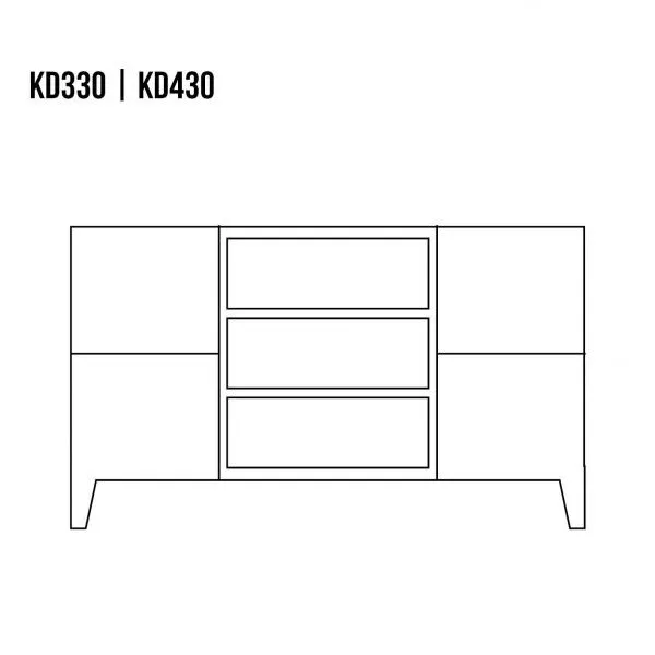 Komoda bukowa KD430 Rustikal DREWMAX