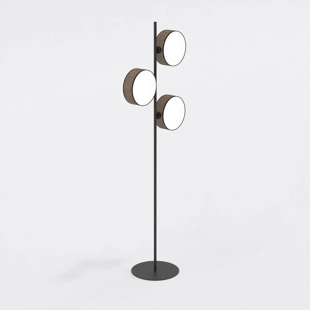 lampa stojąca, stojąca lampa, kinkiet stojący, abstract lamp, drewniane klosze