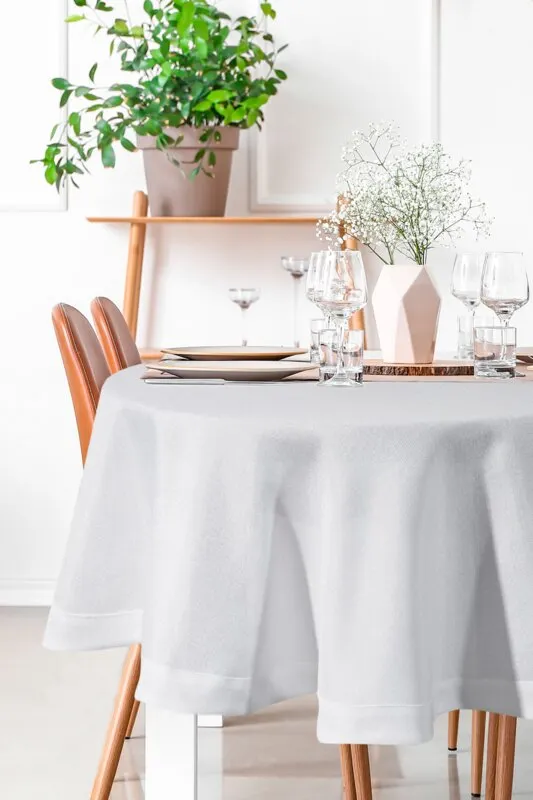 OBRUS STELLA 2 O 150 CM BIAŁY - EU_424852