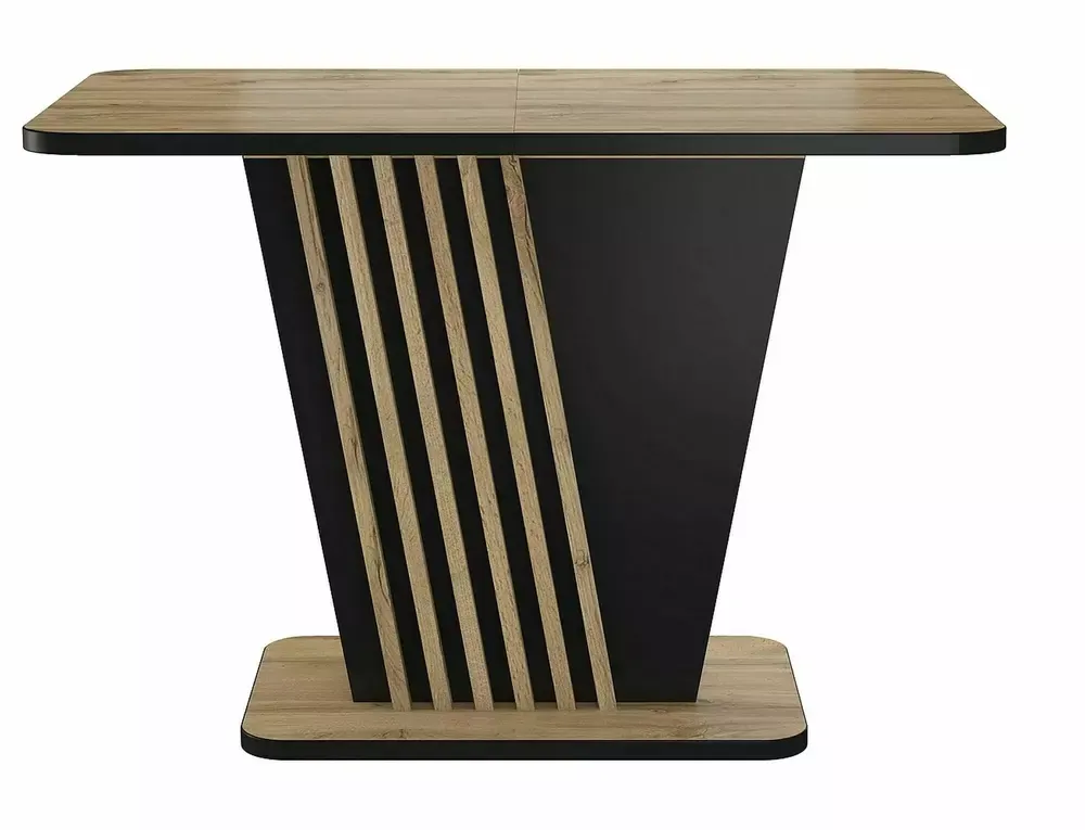 Stół rozkładany NEVIO z lamelami dąb artisan/czarny 125(170)X75 - NEVIODACZ125