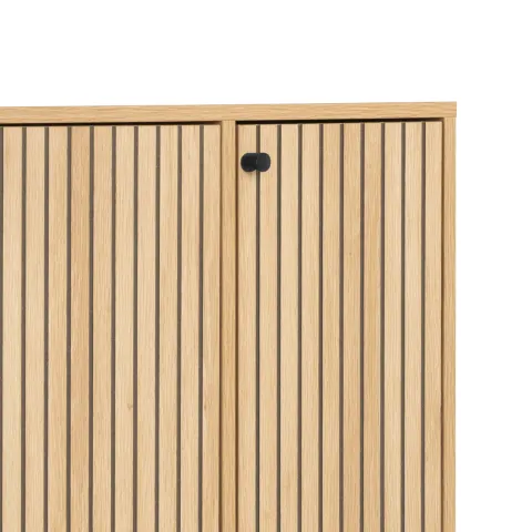 Szafka na buty 1-drzwiowa z 3 klapami ALBANY 2 efekt drewna 140x99x35 - H000024286