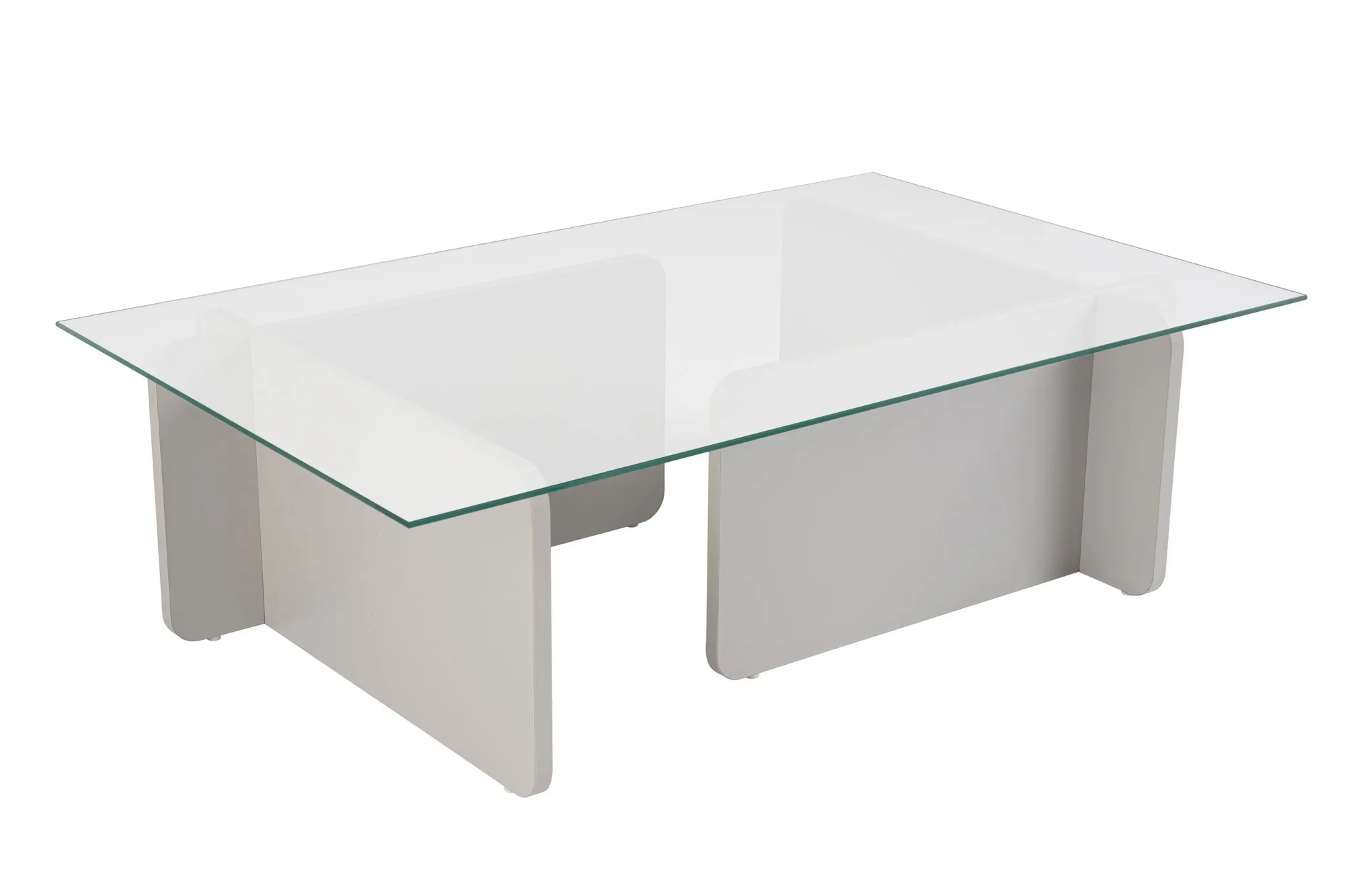 Stolik kawowy FLAVIO 65x105 cm szary transpatentny