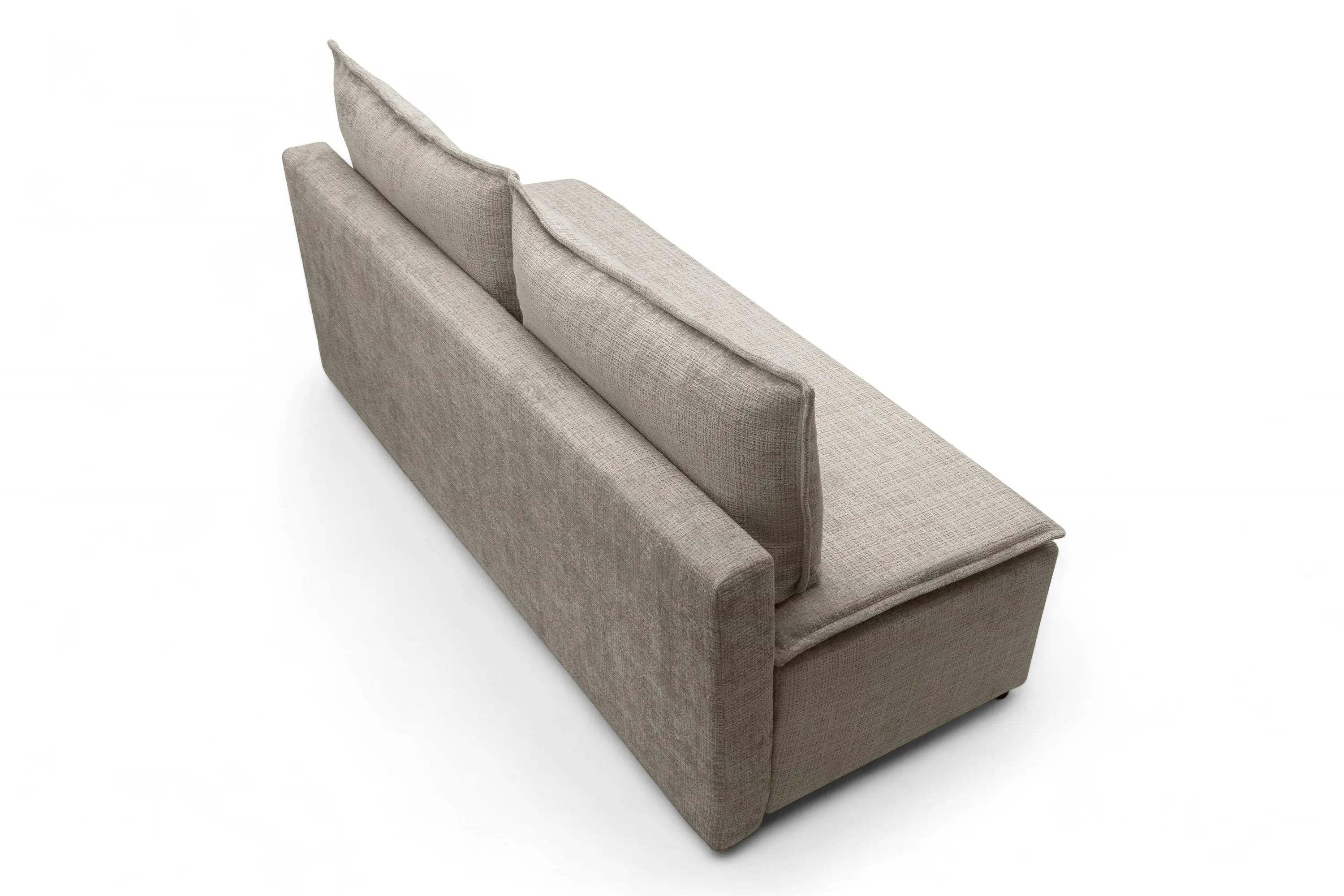 Sofa rozkładana z pojemnikiem FIRIOZA 210 cm ciemnobeżowa - B_165928
