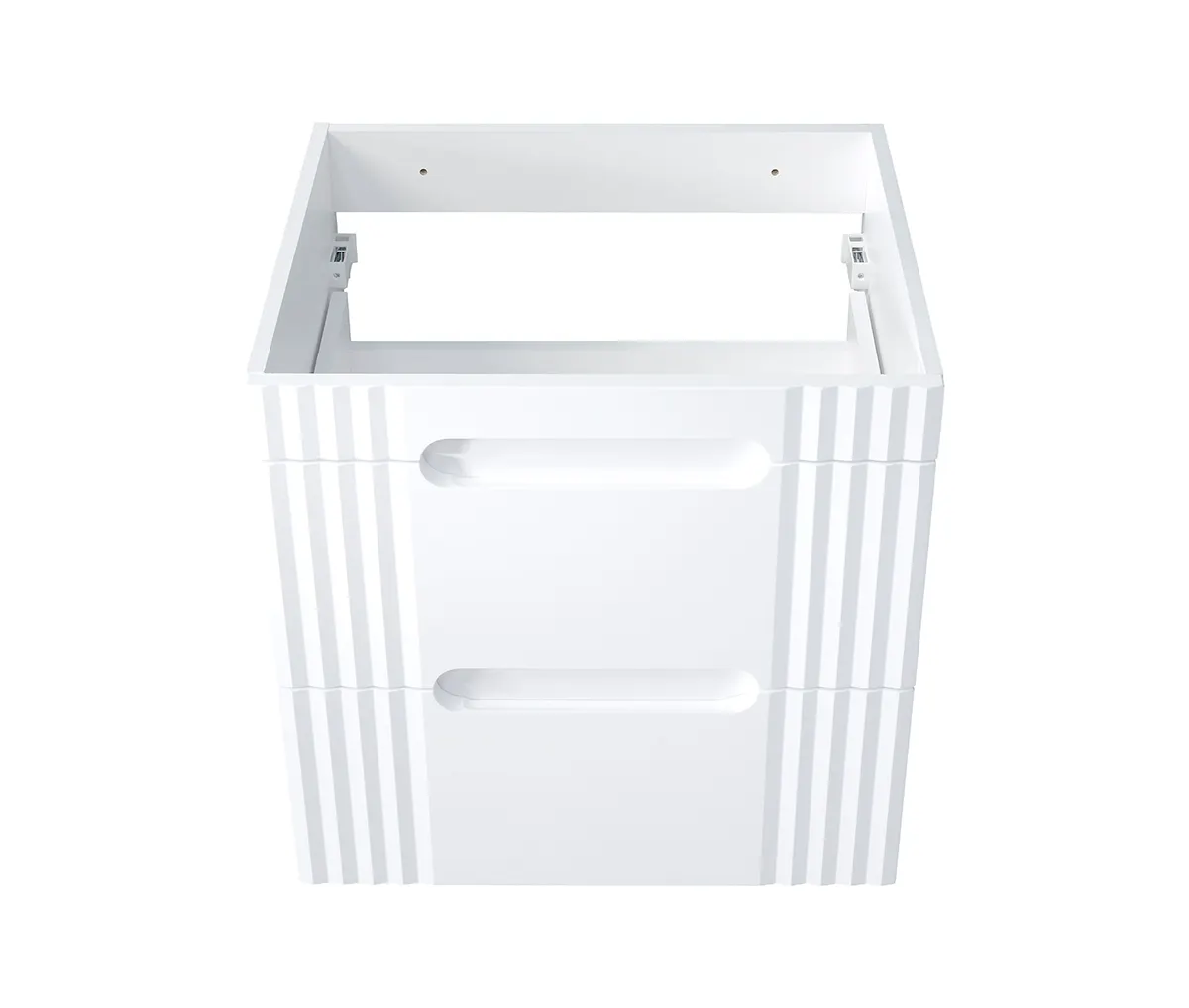 Szafka pod umywalkę z 2 szufladami FIJI biała 62x60x46cm - FIJI_WHITE_82-60-D-2S