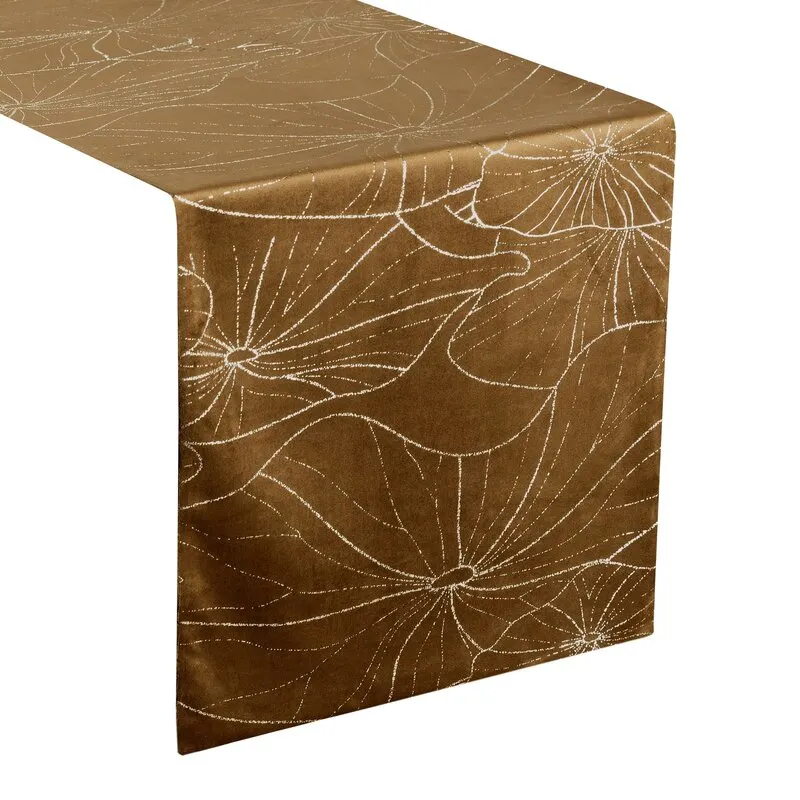 OBRUS BLINK 18 35 X 140 CM BRĄZOWY - EU_390047