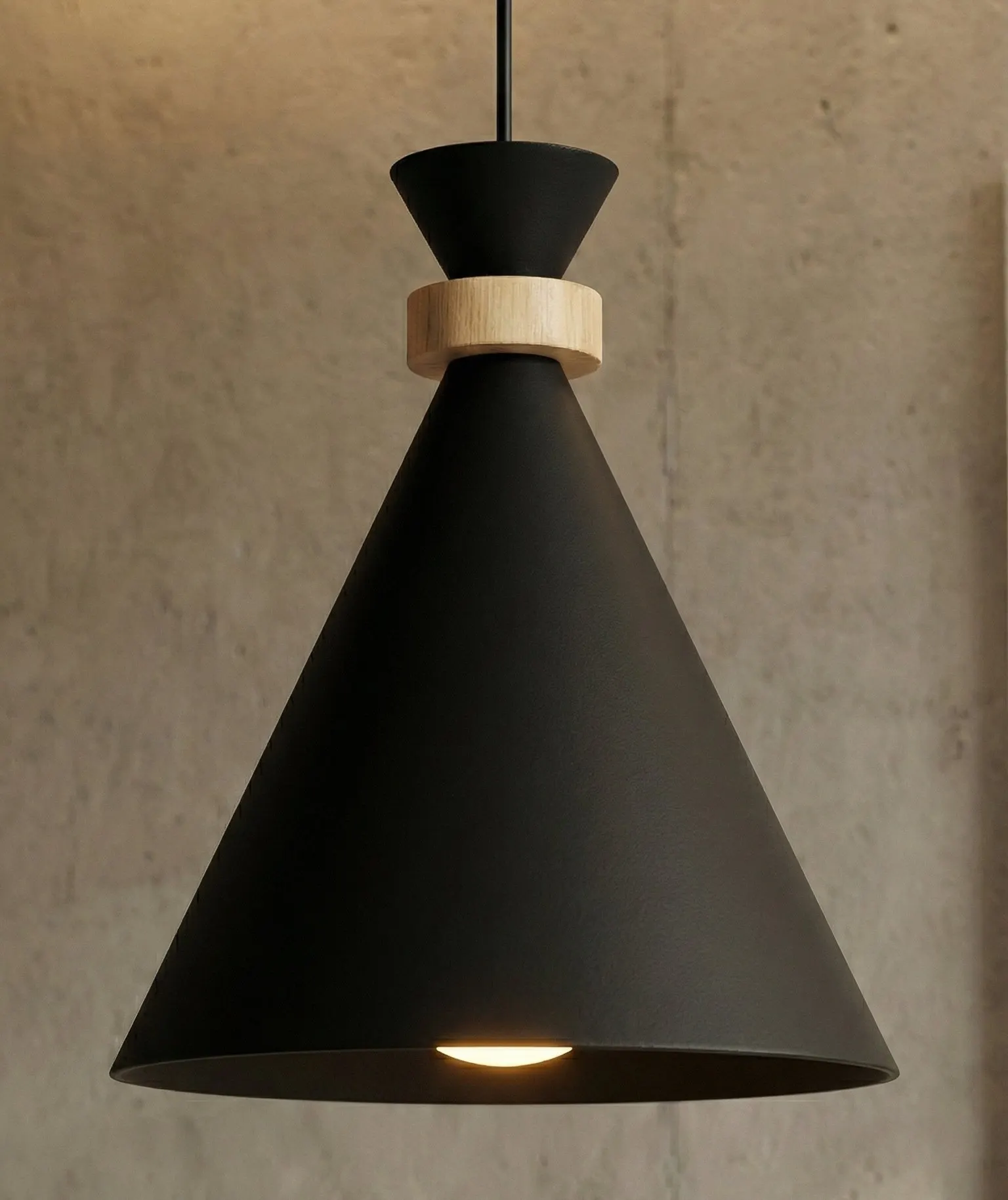 Lampa wisząca ZERO 1 BLACK czarna - 1682/1