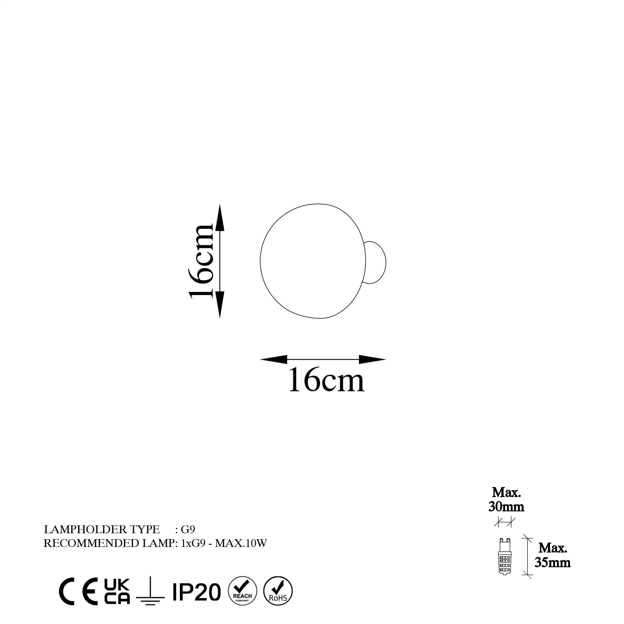 Lampa ścienna kinkiet FUNGAL 16x16cm złota - ASI_942FLG1867