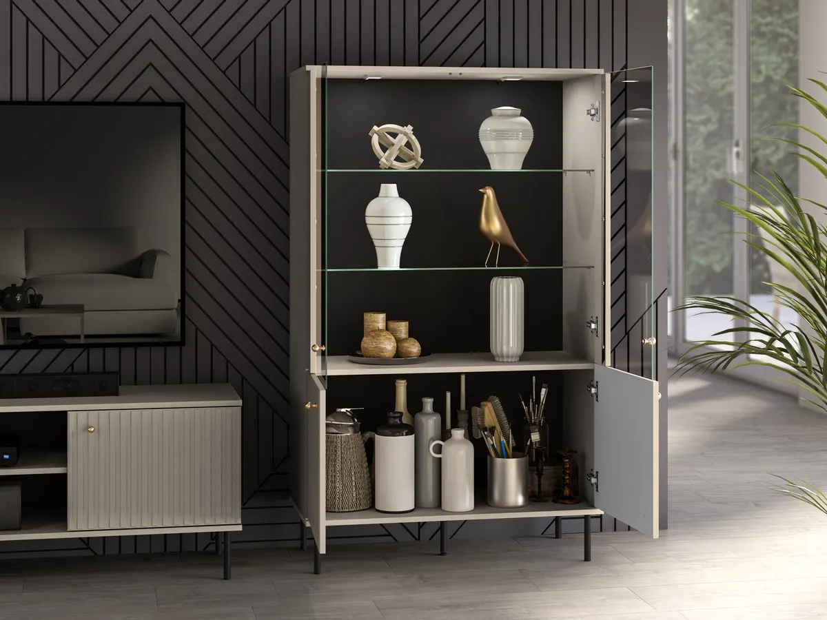 Witryna niska 4-drzwiowa Sophie 03 cashmere - 1SOPH03-001