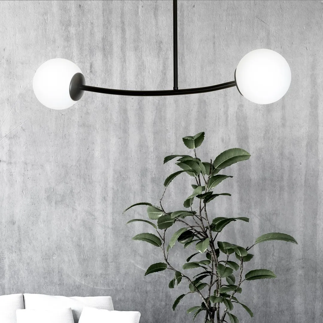 Lampa wisząca HALLDOR 2 czarny biały — zdjęcie 5