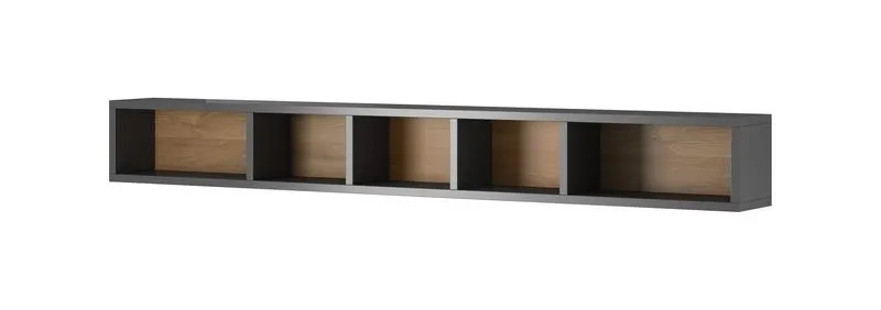 Półka wisząca TOLEDO 169 cm antracytowa dąb grandson Półka wisząca TOLEDO 169 cm antracytowa dąb grandson