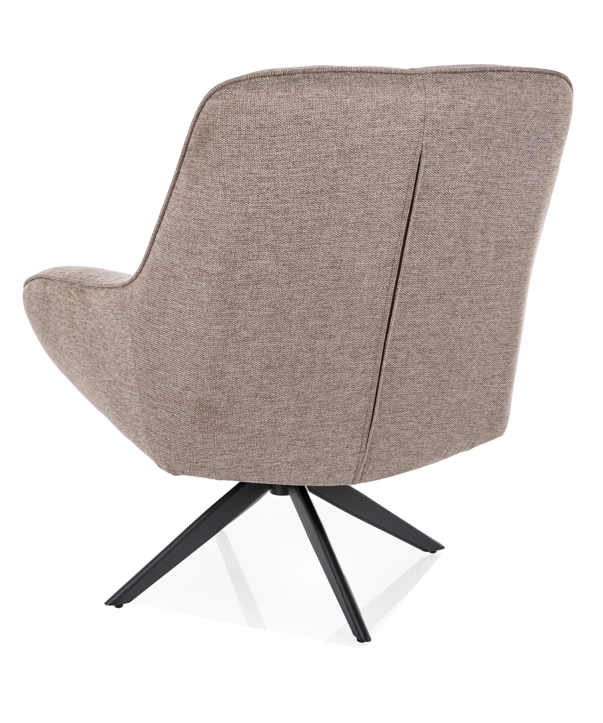 Fotel obrotowy pikowany HANA BREGO beżowy z czarnymi nogami - HANABRBE34