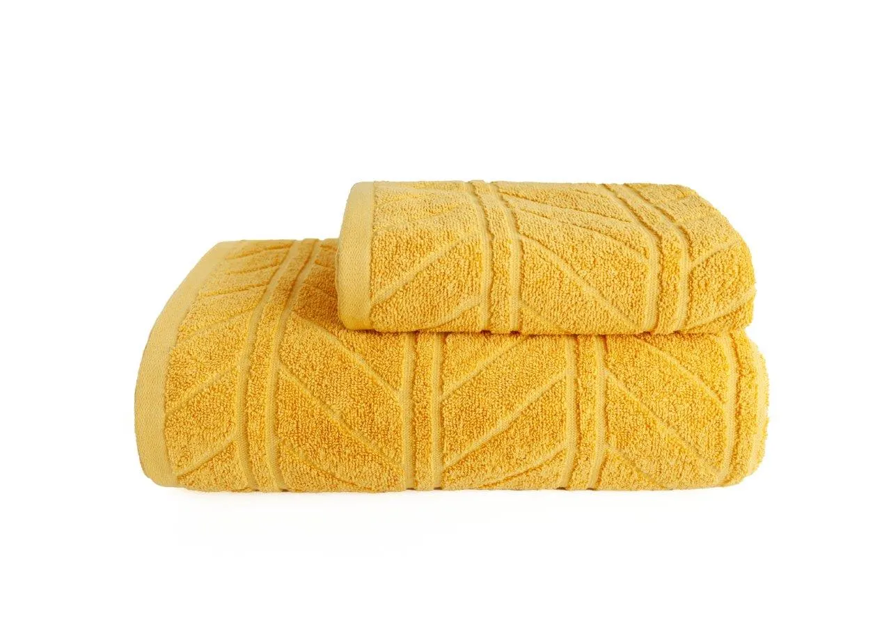 Ręcznik frotte RELIEF 70x140 gramatura 500 żółty - FARO_30242