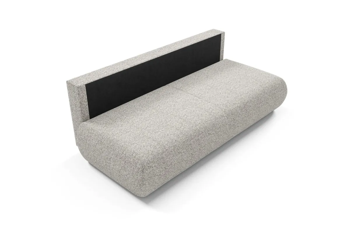 Sofa rozkładana z pojemnikiem PUENTE 214 cm jasny beż