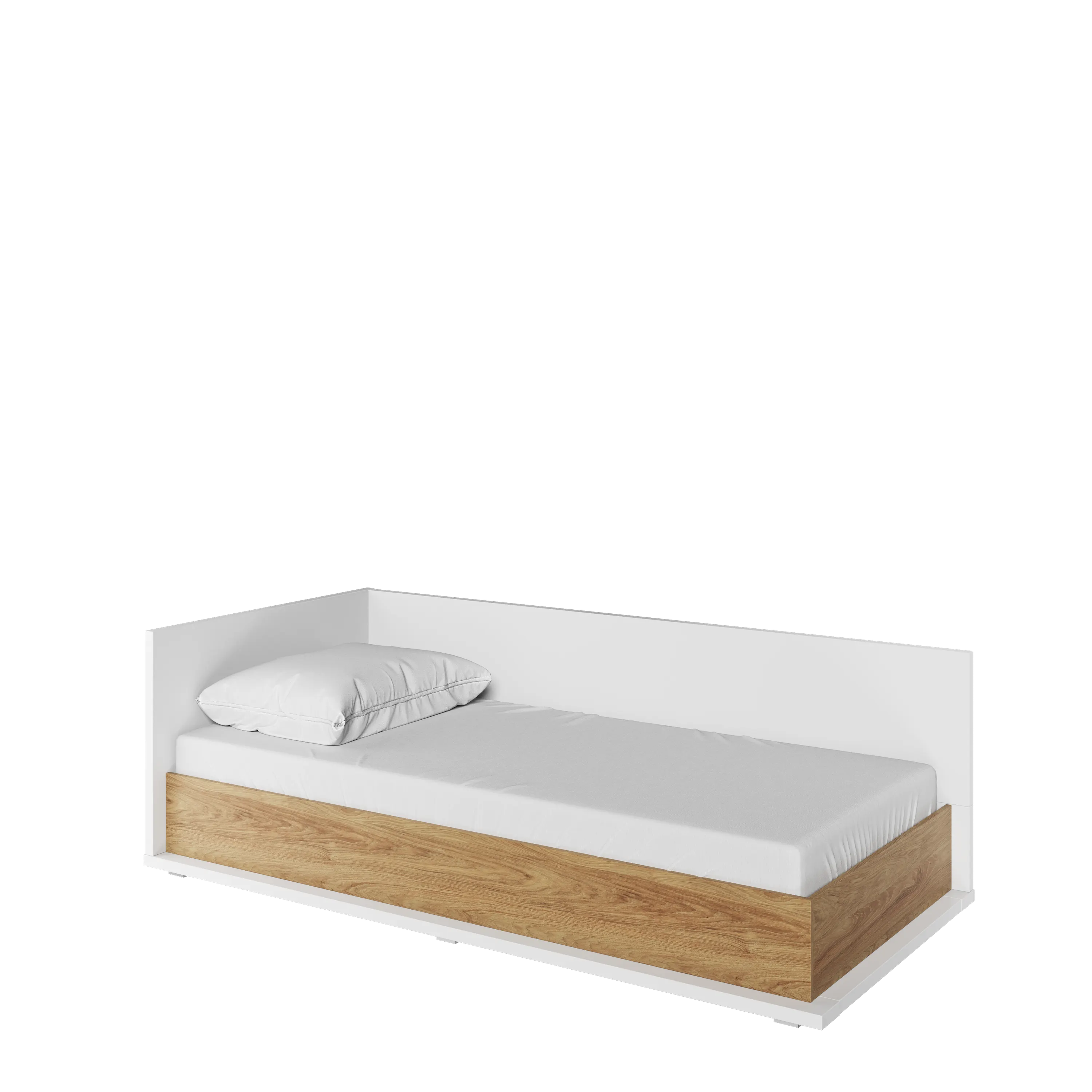 Łózko narożne z materacem Simi MS-09L 90x200 białe