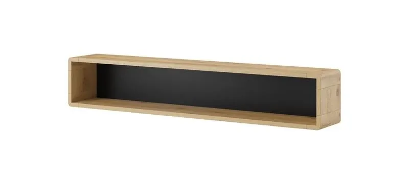 Półka wisząca ASTON 2 taurus czarny mat 150x26x23cm