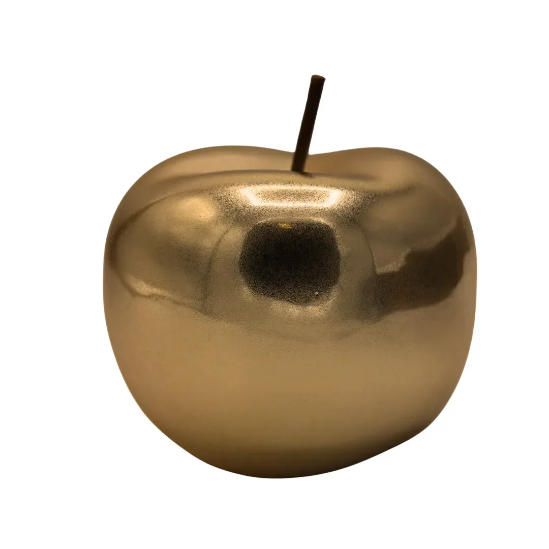 JABŁKO ceramiczne SUGAR 12cm średnie złote