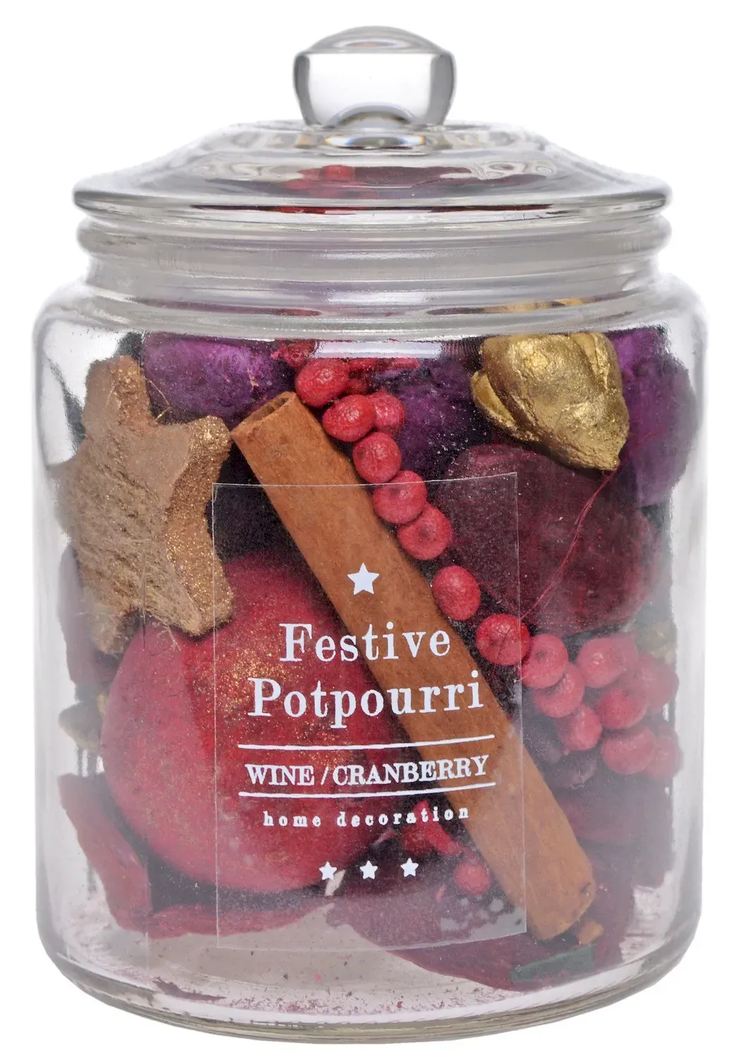 POTPOURI w słoiczku z pokrywką WINO Z ŻURAWINĄ 1580 wielokolorowy