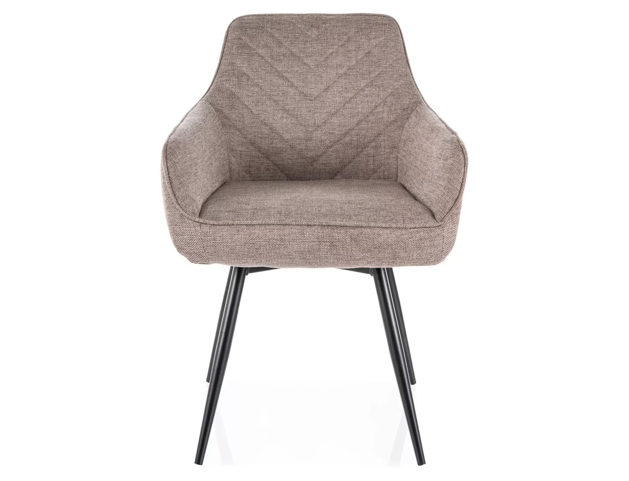 Krzesło obrotowe tapicerowane SERVIO BREGO 34 pikowane beżowy czarne nogi - SERVIOBRCBE