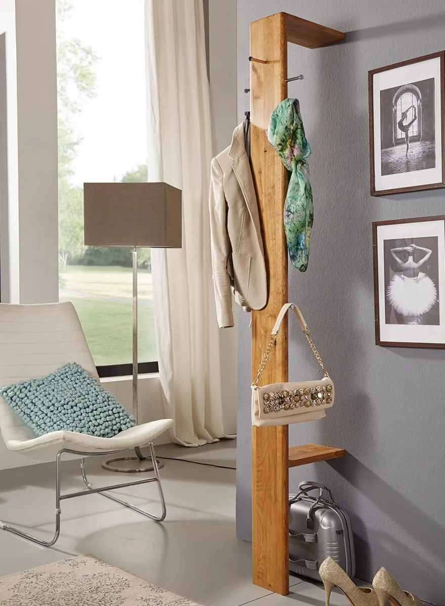 Wieszak dębowy mocowany do ściany Gialo 200x30xG32 - 2SGIA10