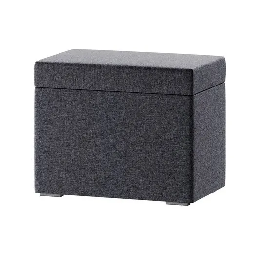 Pufa w tkaninie LUCCA 10 otwierana szara 52x41x32cm