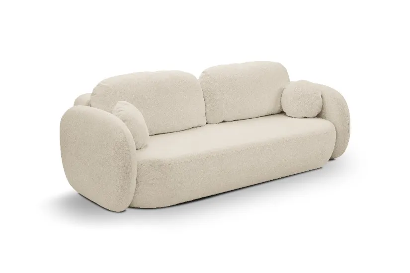Sofa rozkładana z pojemnikiem OLIO SICURIO 238 cm beżowa Kanapa, Meble, Poduszka, Wystrój domu
