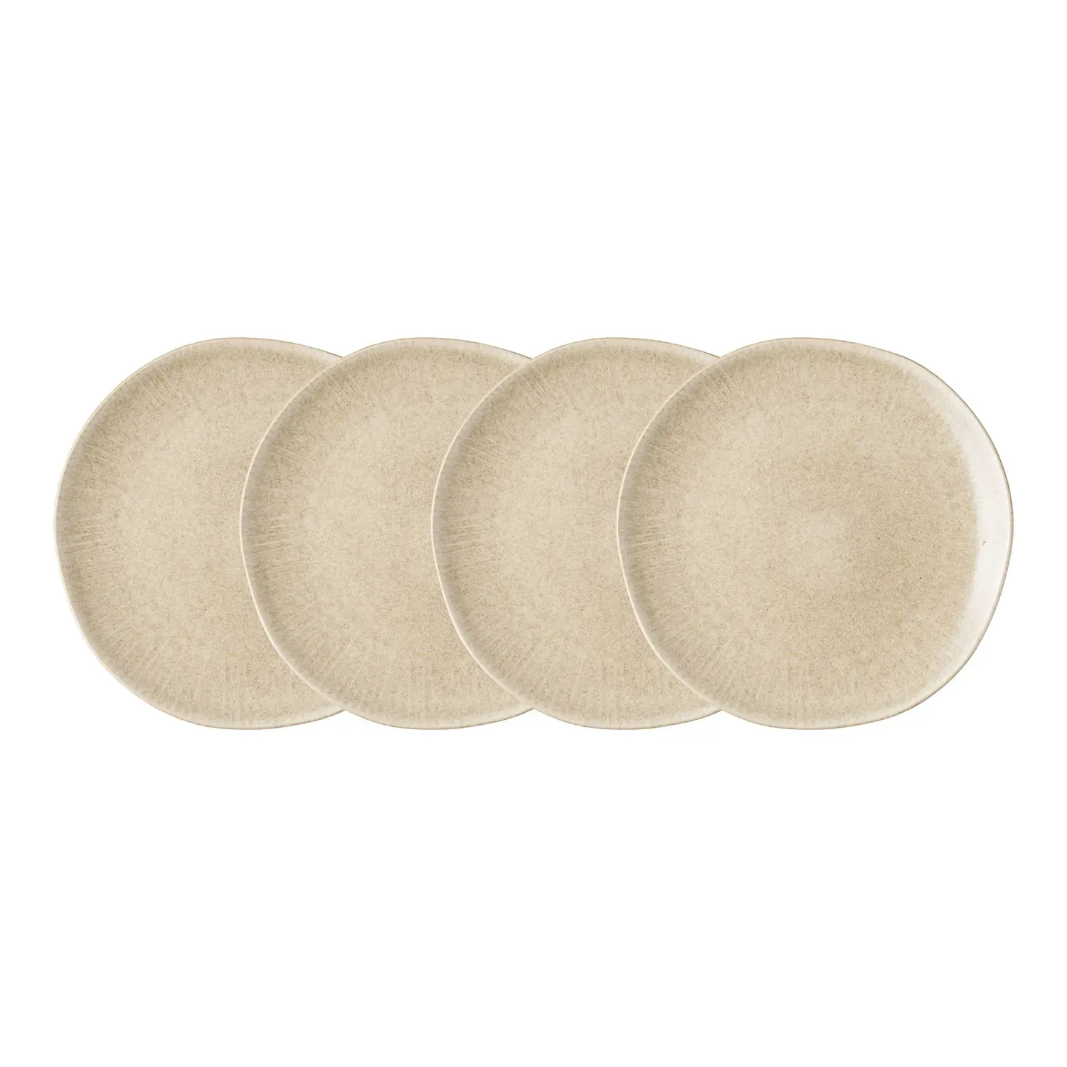 Talerz obiadowy ceramiczny VIOLA 21 zestaw 4szt. beżowy