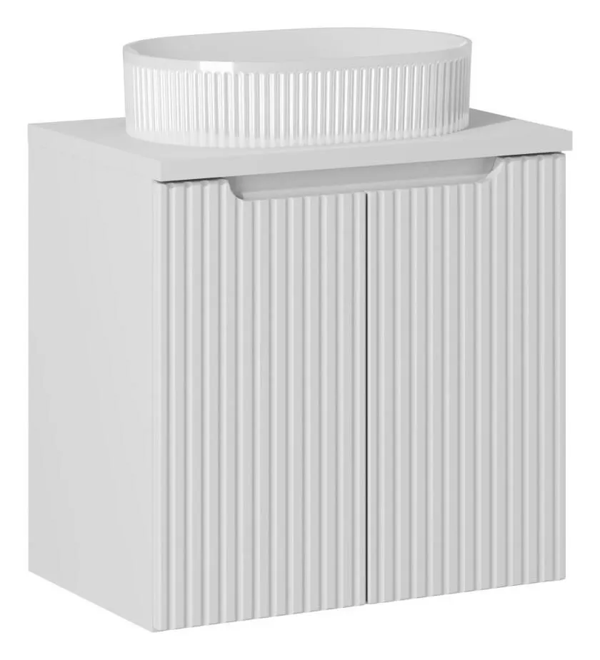 Zestaw meblowy 60cm z umywalką nablatową set-now b white 60cm d un beyond 5 wh