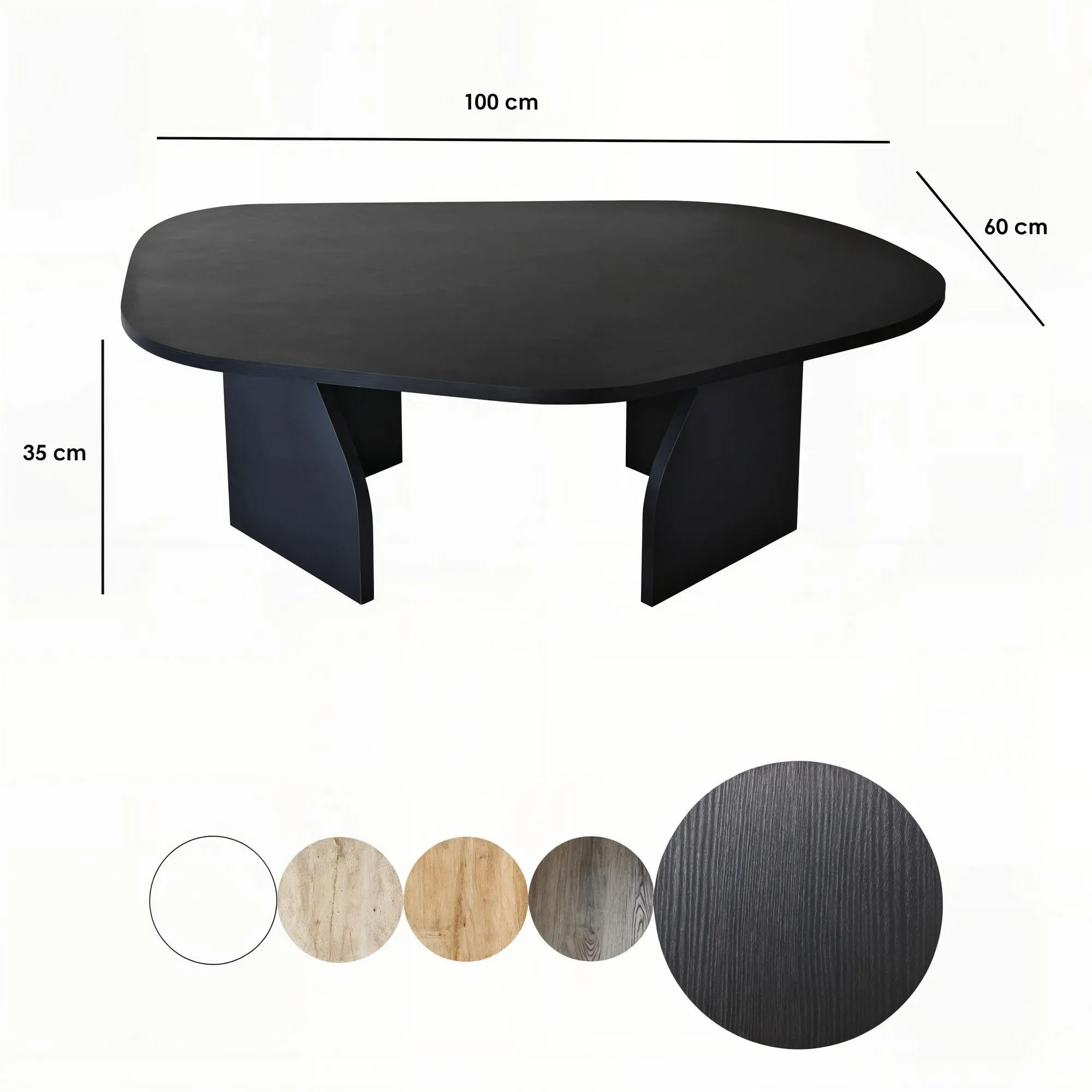 Stolik kawowy ROCK 60x100 czarny - ASI_552NOS2571