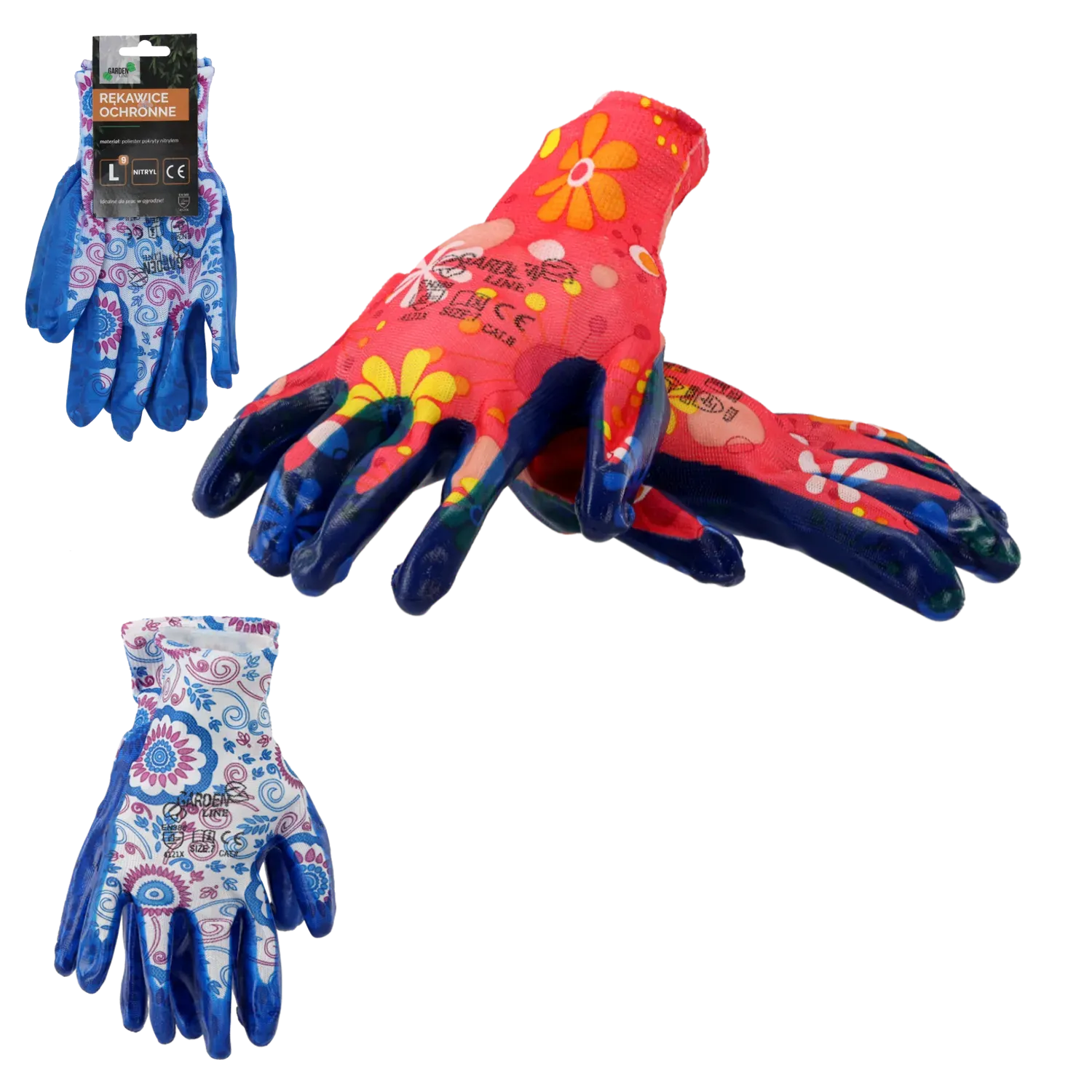 Rękawice ochronne 3722 dziane rozmiar "8" poliester pokryty nitrylem Rękawice ochronne 3722 dziane rozmiar "8" poliester pokryty nitrylem