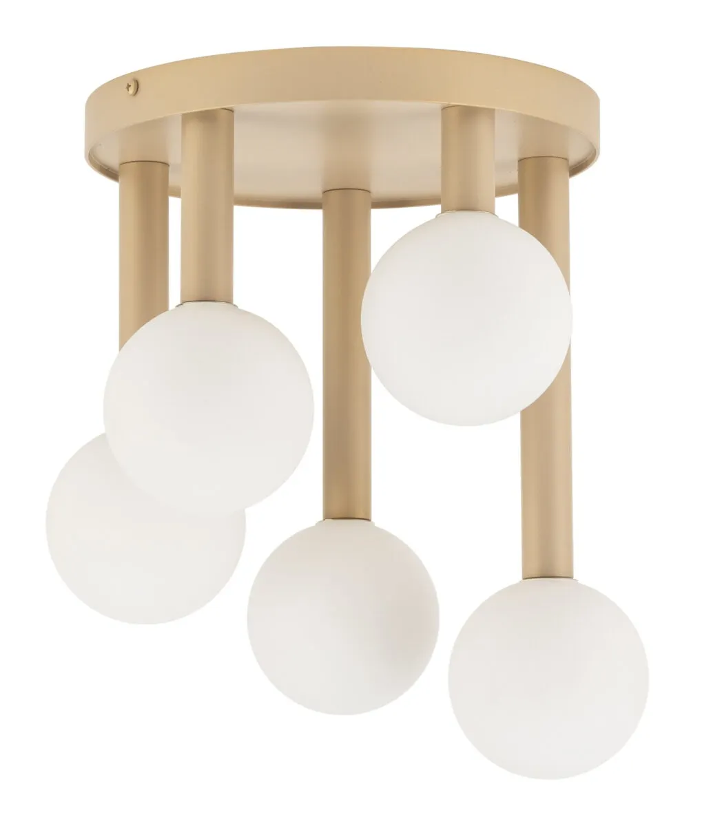 Lampa sufitowa/plafon PERLA 5 biało-złoty