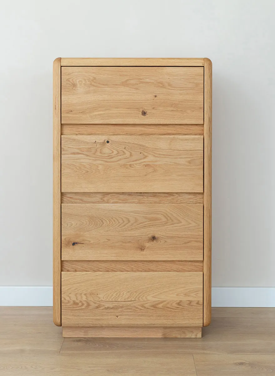 Komoda dębowa z 4 szufladami RONDA Dębowy Sen dąb olejowany - ZIKOM1_4